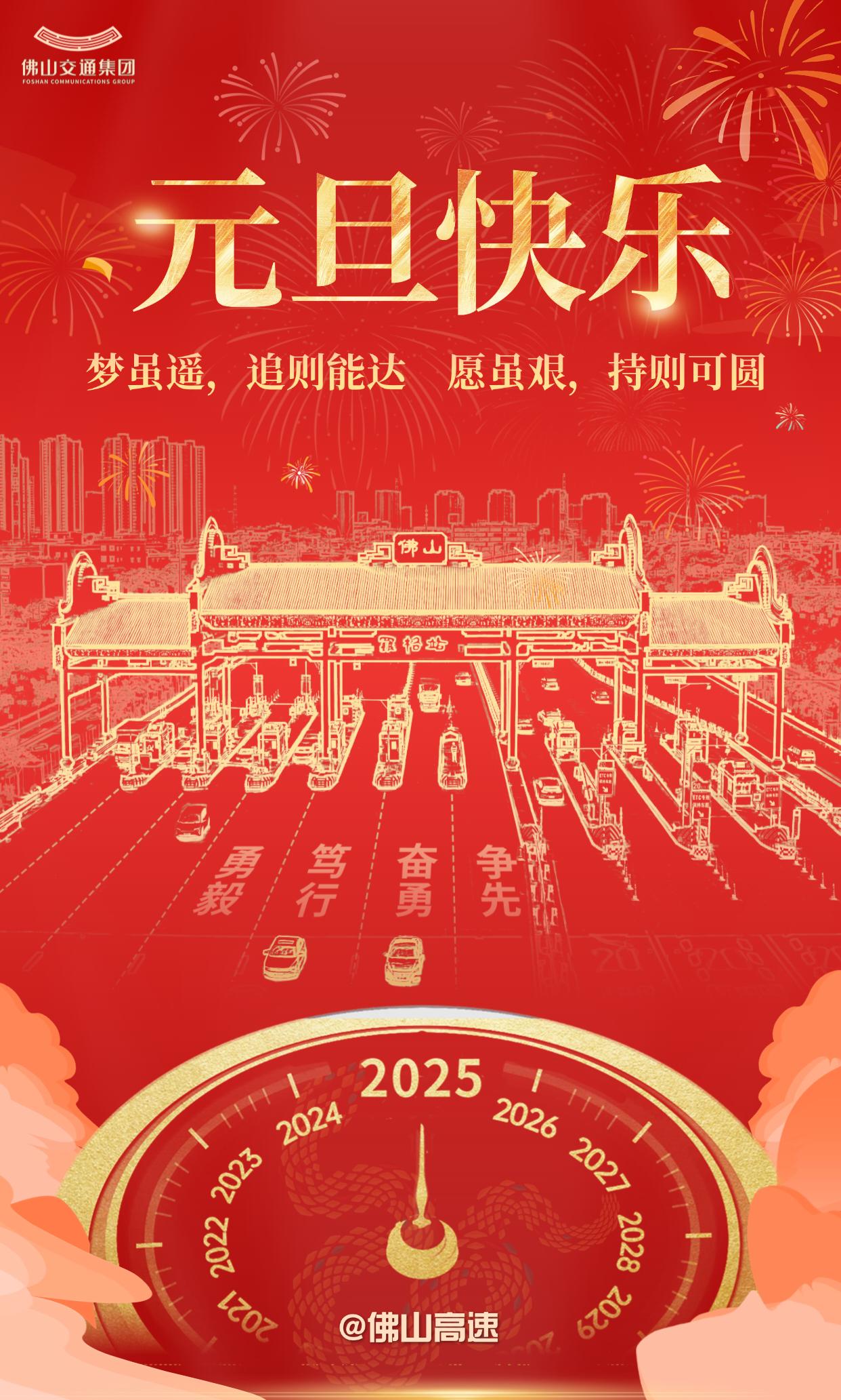 元旦你好2025跨年节日祝福微缩全屏竖版海报 (14)
